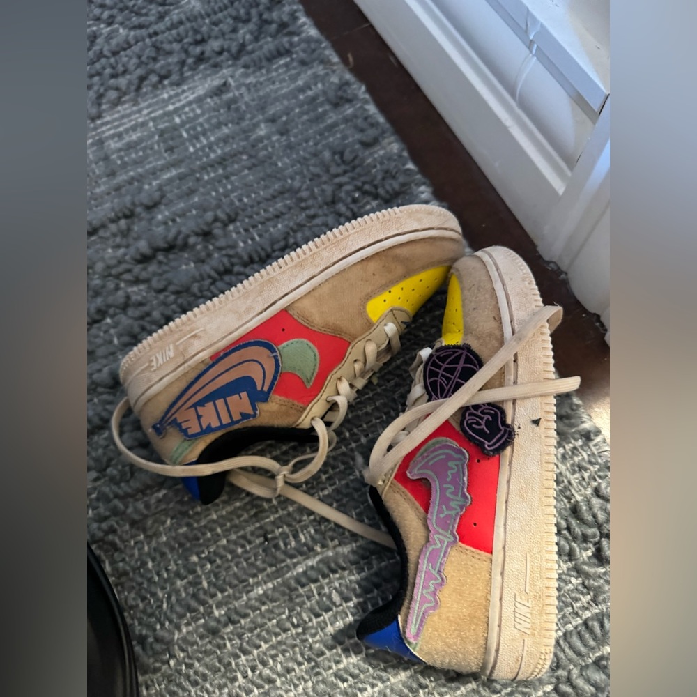 air force 1 low red, blue, yellow With stick on pieces - Picture 3 of 9
